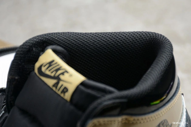 Jordan Patent Gold  High 1 Retro Toe 861428-007 NRG 1207